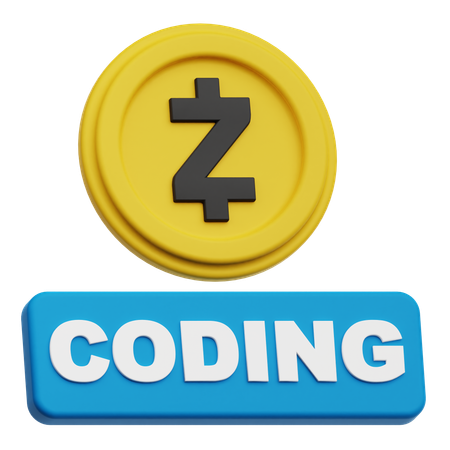 Zcash Coding  3D Icon