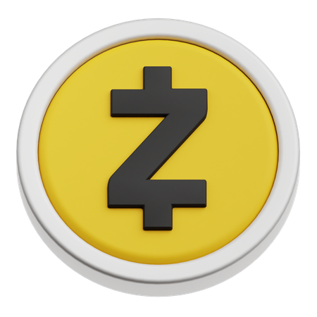 Zcash Coin  3D Icon