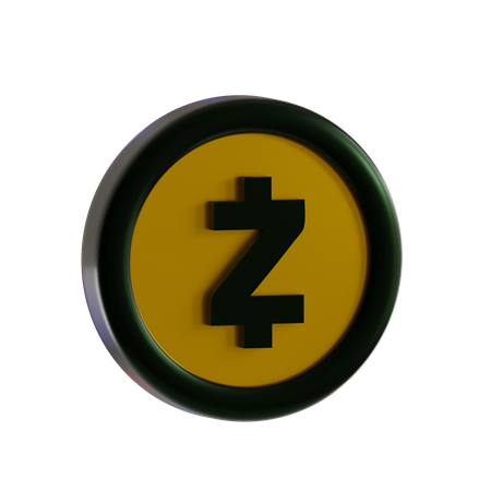 Zcash Coin  3D Icon