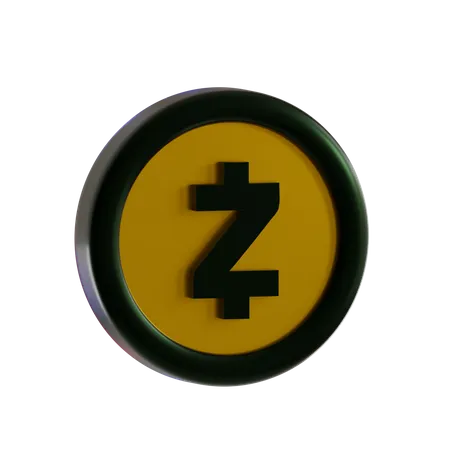 Zcash Coin  3D Icon