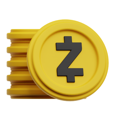 Zcash Coins  3D Icon