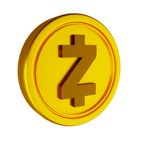 Moneda criptográfica zcash  3D Icon