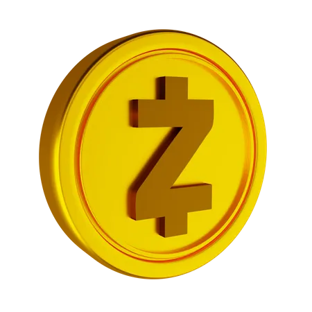 Moneda criptográfica zcash  3D Icon