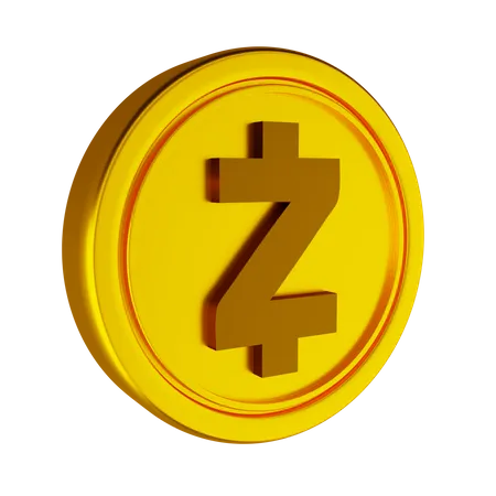 Zcash Crypto Coin  3D Icon