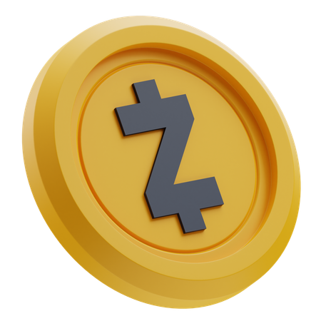 Zcash Cryptocurrency  3D Icon