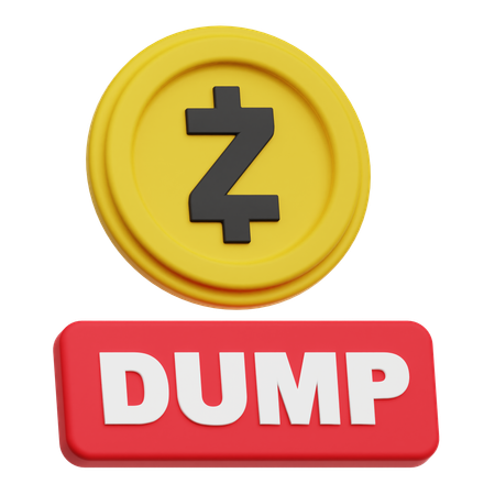 Zcash Dump  3D Icon