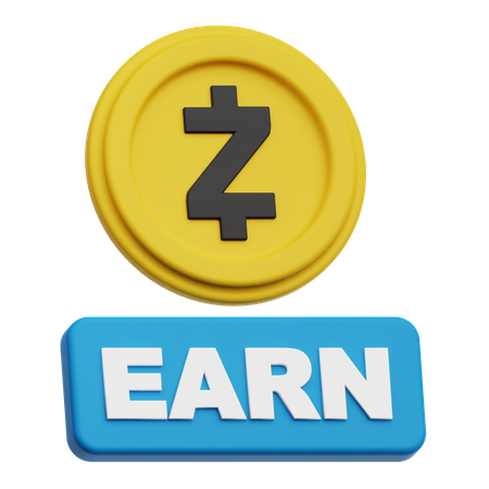 Zcash Earn  3D Icon