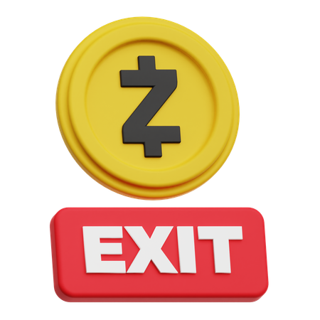 Zcash Exit  3D Icon
