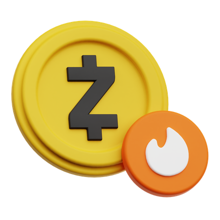 Zcash Fire  3D Icon