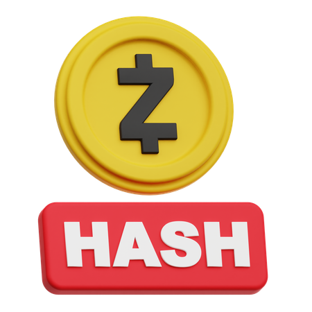 Zcash Hash  3D Icon