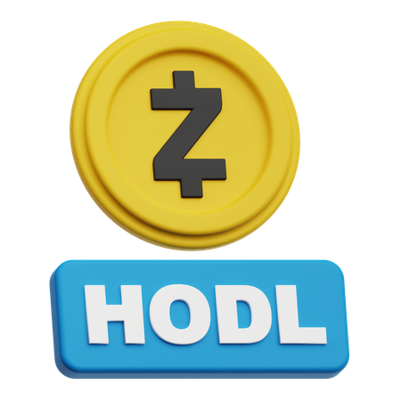 Zcash Hodl  3D Icon