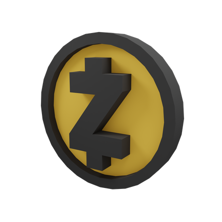 Zcash-Münze  3D Illustration