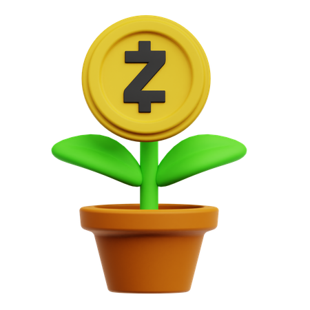Zcash Plant  3D Icon