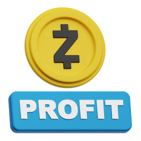 Zcash Profit  3D Icon