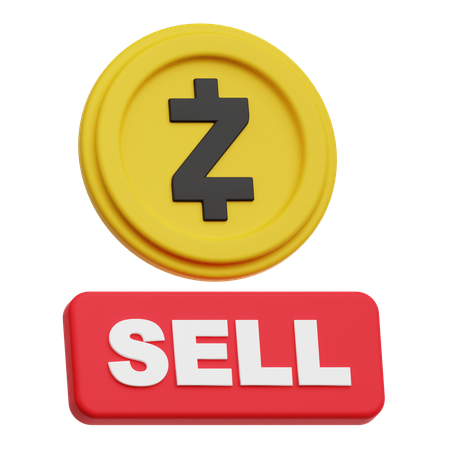 Zcash Sell  3D Icon