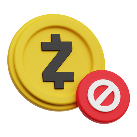 Zcash Stop  3D Icon