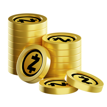 Zec Coin Stacks  3D Icon