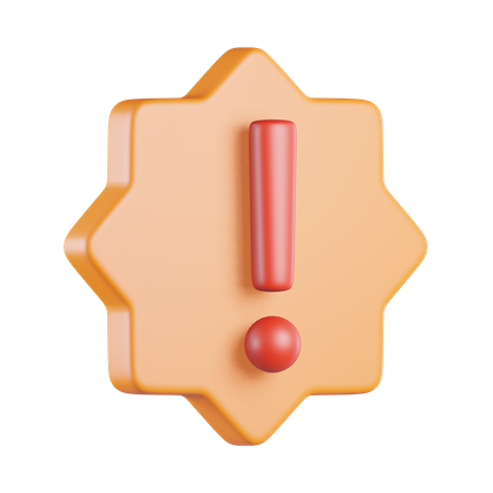 Zeichen, Ausrufezeichen  3D Icon