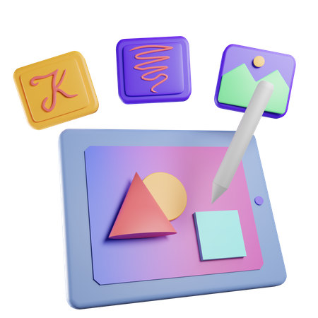 Zeichentablett  3D Icon