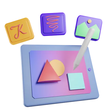 Zeichentablett  3D Icon