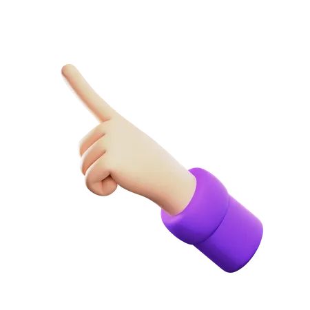 Handbewegung mit dem Finger nach oben zeigend  3D Icon