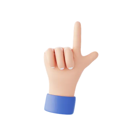 Zeigender Finger  3D Illustration