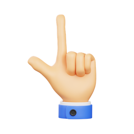 Zeigende Fingerhand  3D Icon