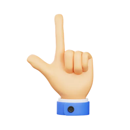 Zeigende Fingerhand  3D Icon