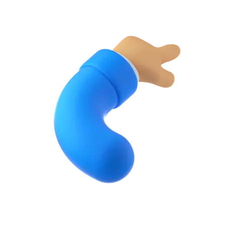 Zeigende Fingerhand  3D Illustration