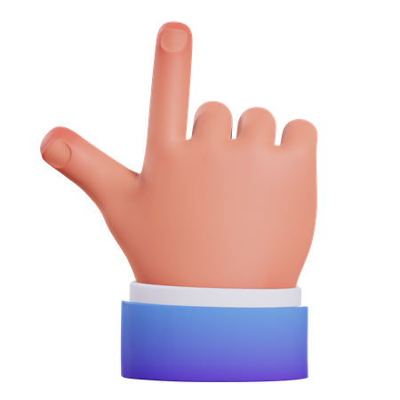 Zeigende Fingerhand  3D Illustration