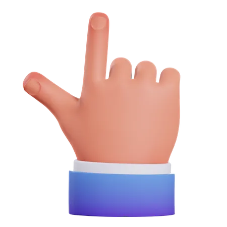 Zeigende Fingerhand  3D Illustration