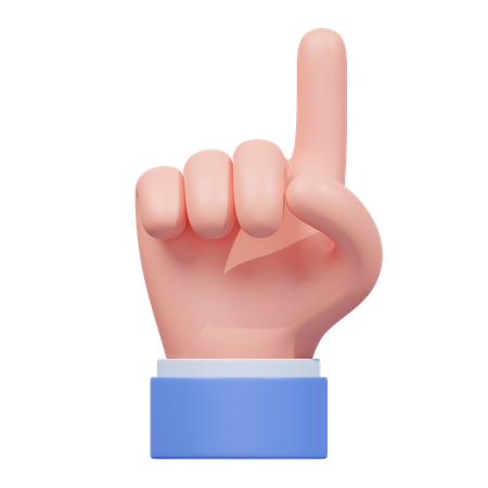 Zeigende Fingerhandbewegung  3D Icon