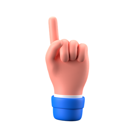 Zeigende Fingerhandbewegung  3D Icon