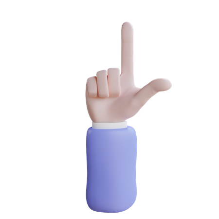 Geste mit dem Zeigefinger  3D Icon