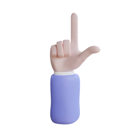 Geste mit dem Zeigefinger  3D Icon