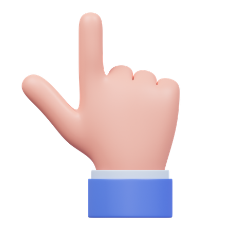 Zeigen mit dem linken Finger  3D Icon