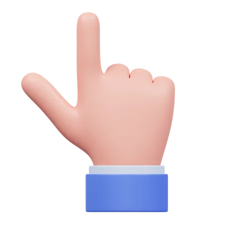 Zeigen mit dem linken Finger  3D Icon