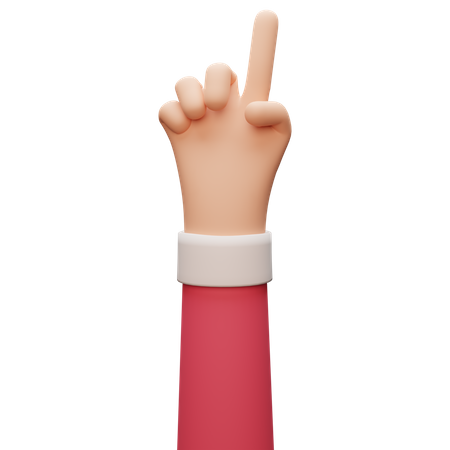 Zeigende Fingerhandbewegung  3D Icon