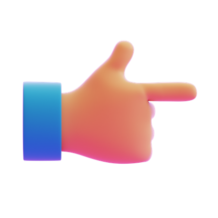 Zeigende Geste mit der rechten Hand  3D Icon