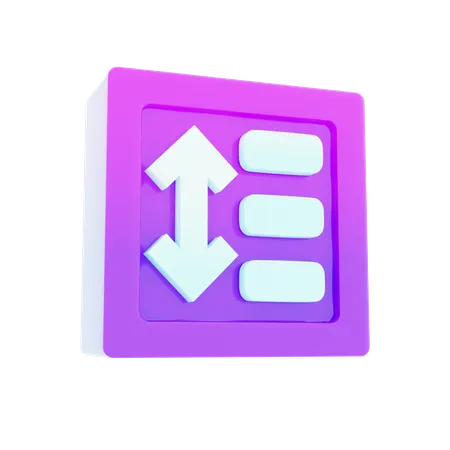 Zeilenabstand 3D Icon