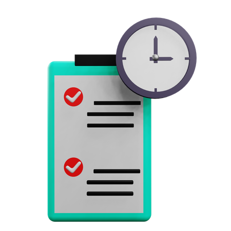 Zeit, einen Plan aufzustellen  3D Icon