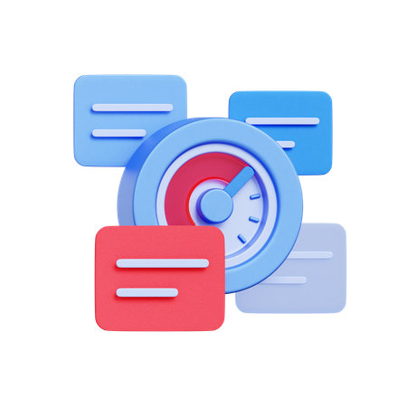 Zeit mit Benachrichtigungsblasen  3D Icon