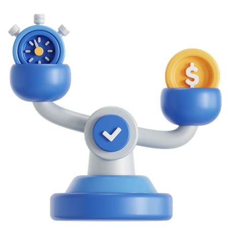 Zeit und Geld  3D Icon