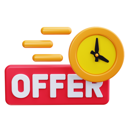 Uhr mit zeitlich begrenztem Angebot  3D Icon