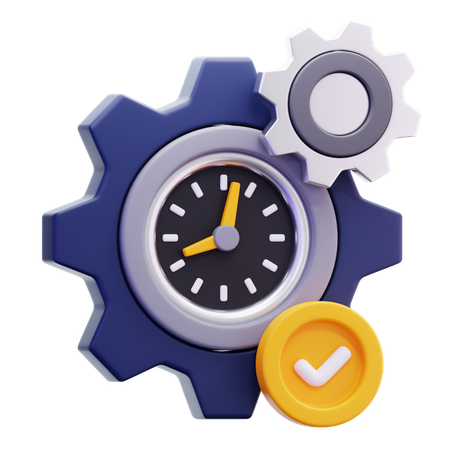 Zeitmanagement-Uhr  3D Icon