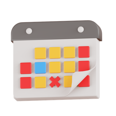 Zeitplan  3D Icon