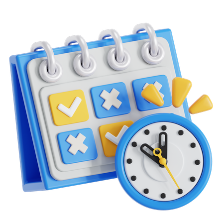 Zeitplan  3D Icon