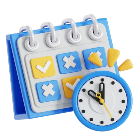 Zeitplan  3D Icon