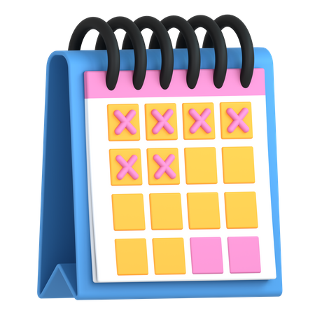 Zeitplan  3D Icon