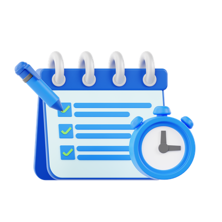 Zeitplan  3D Icon